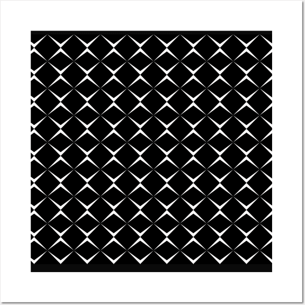 black and white square pattern Wall Art by martian